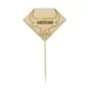 PacknWood Diamond Shaped Steak Markers With Bull Head Medium - H:3.7'' W:2.1'' - 1000 pcs