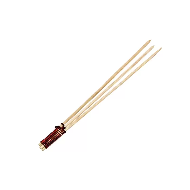 PacknWood Bamboo Skewer 3 Prong With Tied End - 3.14'' - 2000 pcs PacknWood Bamboo Skewer 3 Prong With Tied End - 3.14'' - 2000 pcs