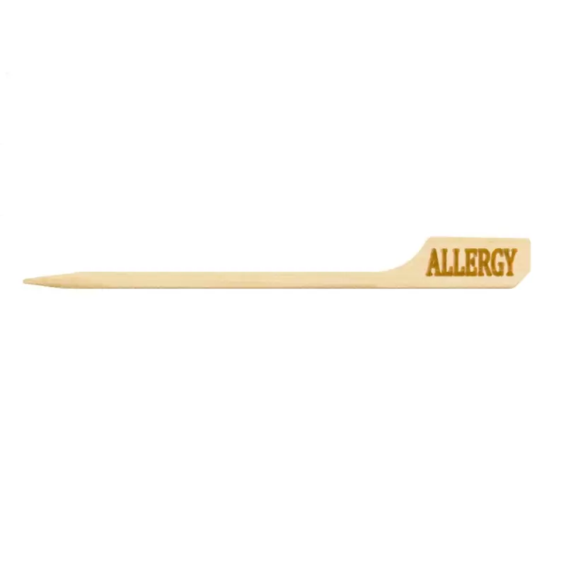 PacknWood Food Information Picks Allergy - H:3.5'' x W:0.03'' - 1000 pcs PacknWood Food Information Picks Allergy - H:3.5'' x W:0.03'' - 1000 pcs