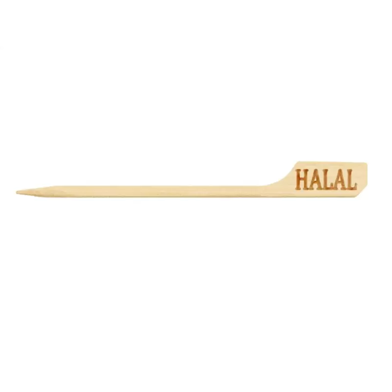 PacknWood Food Information Picks Halal - H:3.5'' x W:0.03'' - 1000 pcs PacknWood Food Information Picks Halal - H:3.5'' x W:0.03'' - 1000 pcs