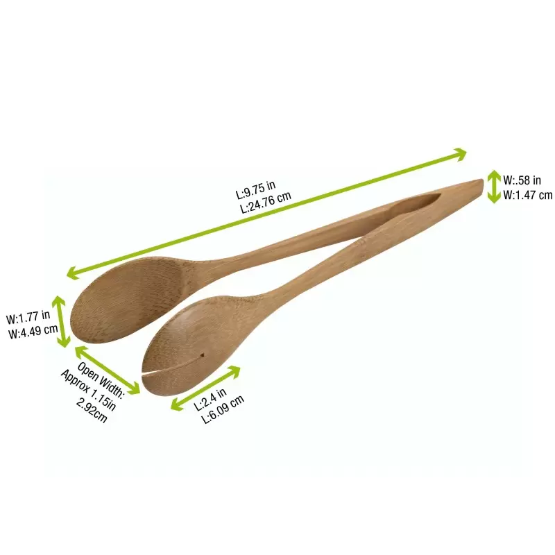 PacknWood Bamboo Serving Tongs - 10'' - 50 pcs PacknWood Bamboo Serving Tongs - 10'' - 50 pcs