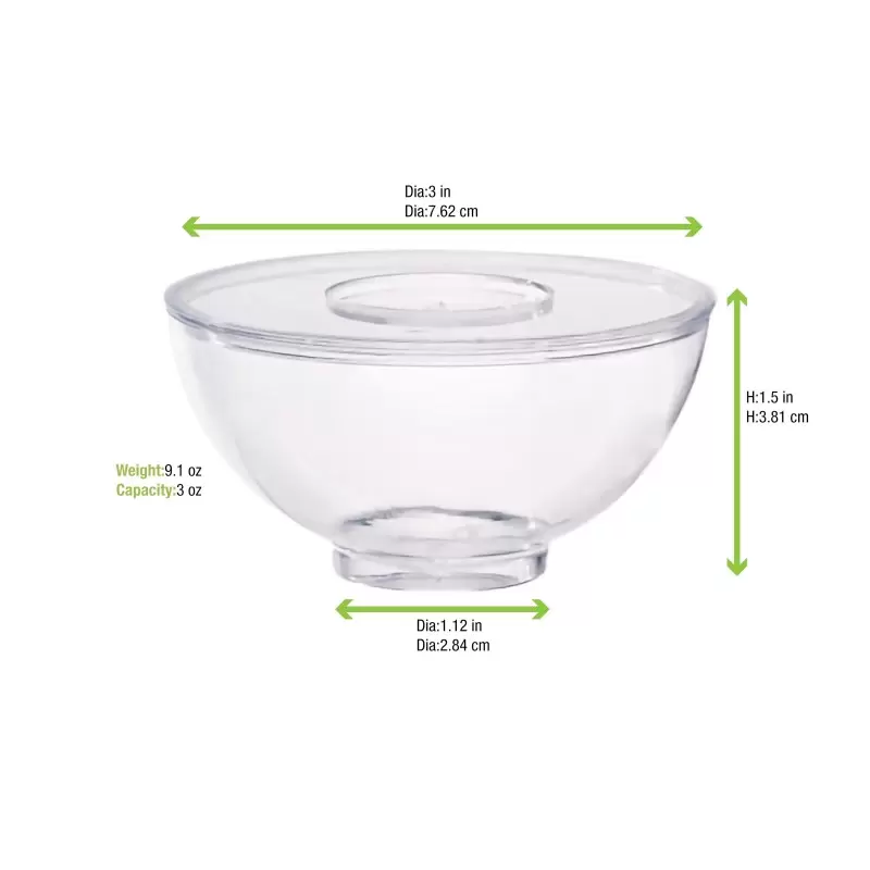 PacknWood Round Mini Bowl - 3oz Diam.3'' H:1.45'' - 240 pcs PacknWood Round Mini Bowl - 3oz Diam.3'' H:1.45'' - 240 pcs