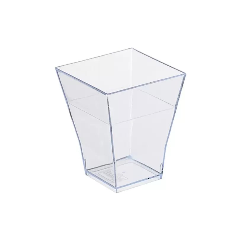 PacknWood Clear Square Cup - 2oz 1.7 x 1.7 x 2.1'' - 600 pcs PacknWood Clear Square Cup - 2oz 1.7 x 1.7 x 2.1'' - 600 pcs