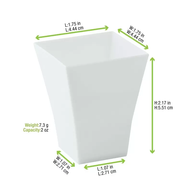 PacknWood Black Square Cup - 2oz 1.7 x 1.7 x 2.1'' - 600 pcs PacknWood Black Square Cup - 2oz 1.7 x 1.7 x 2.1'' - 600 pcs