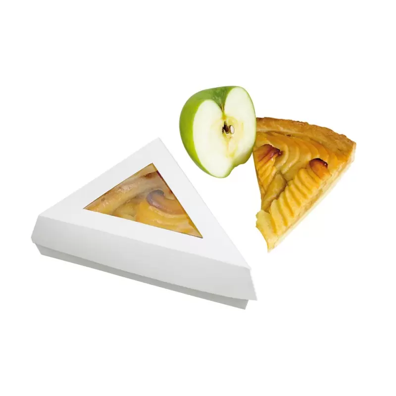 PacknWood White Slice Box With Pe Window Lid - 12oz 6.7 x 5.1'' - 200 pcs PacknWood White Slice Box With Pe Window Lid - 12oz 6.7 x 5.1'' - 200 pcs