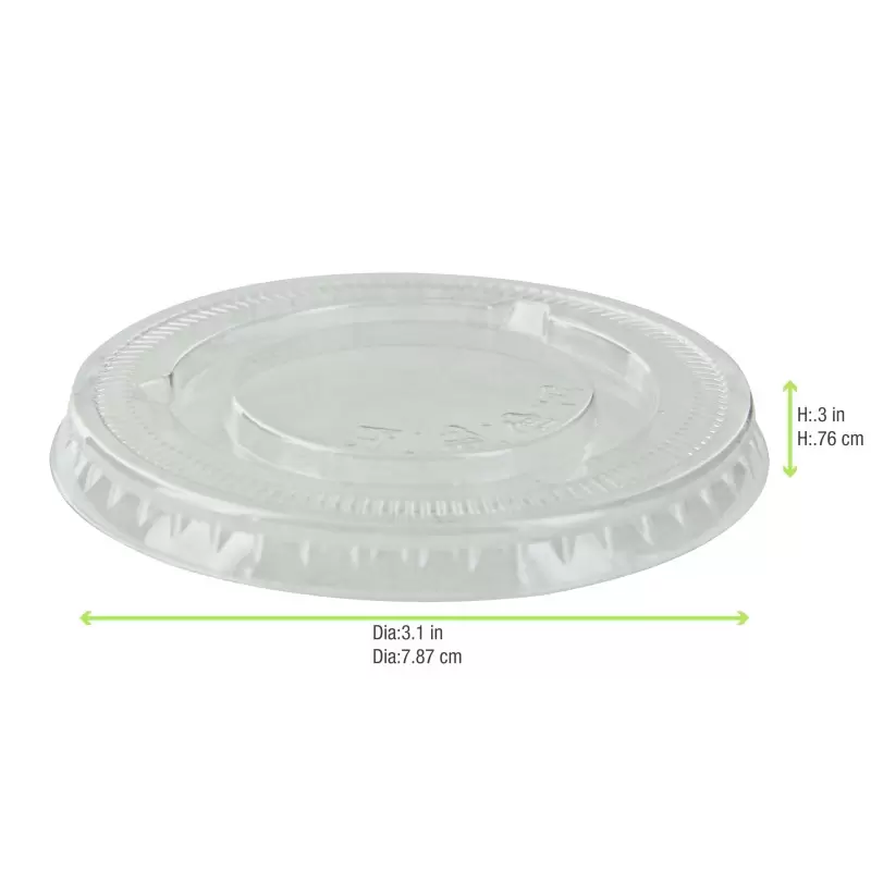 PacknWood Clear Pet Flat Lid For 210Poc81N & 210Pob80 & 210Poc121N & 210Pob121 - 2.9 x 0.31'' - 2500 pcs PacknWood Clear Pet Flat Lid For 210Poc81N & 210Pob80 & 210Poc121N & 210Pob121 - 2.9 x 0.31'' - 2500 pcs