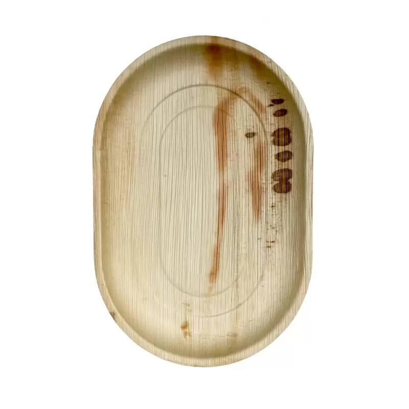 PacknWood Oval Palm Leaf Plate - L:17'' W:3.5'' H:1'' - 50 pcs PacknWood Oval Palm Leaf Plate - L:17'' W:3.5'' H:1'' - 50 pcs