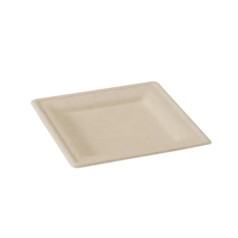 PacknWood 210Apu2020Abr - Square Brown Sugarcane Plate - 7.8x7.8''/ 200x200mm - 500 pcs PacknWood 210Apu2020Abr - Square Brown Sugarcane Plate - 7.8x7.8''/ 200x200mm - 500 pcs