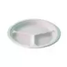 PacknWood 3 Compartments Fiber Plate - 9.84'' - 500 pcs