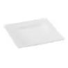 PacknWood Square White Sugarcane Plate - 10.2 x 10.2'' - 250 pcs