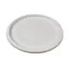 PacknWood White Round Sugarcane Platter - Diam.18'' H:1'' - 24 pcs
