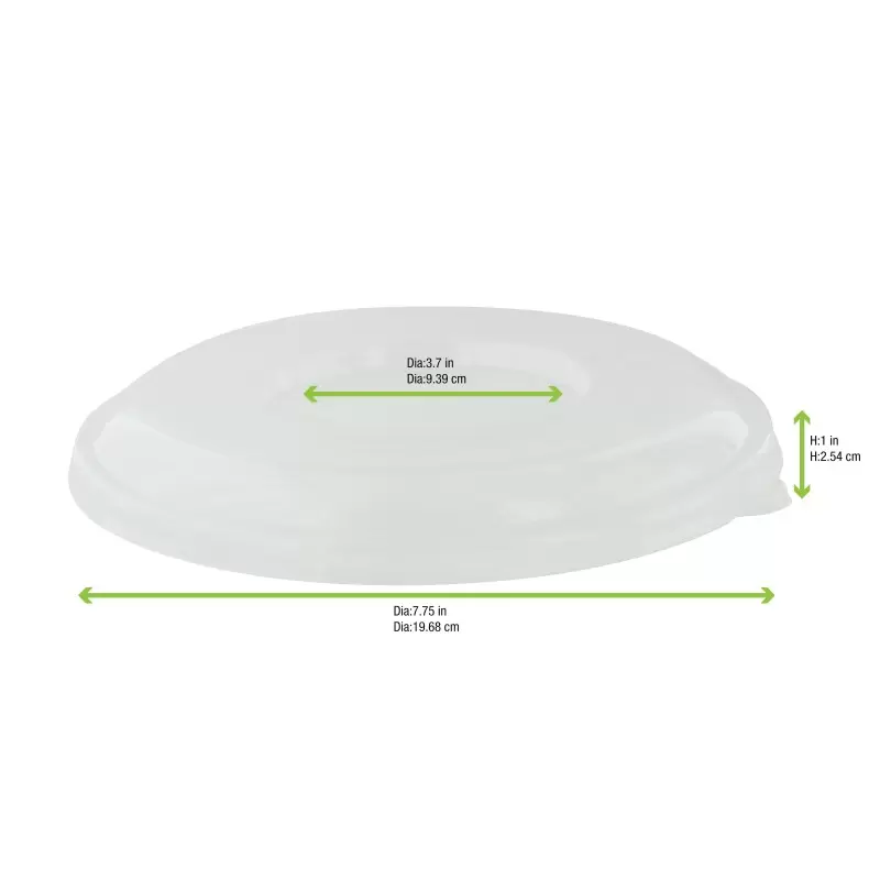 PacknWood Clear Pla Round Lid For 210Apupk24Br & 210Apupk32Br & 210Apupk40Br - Diam.7.7'' - 250 pcs PacknWood Clear Pla Round Lid For 210Apupk24Br & 210Apupk32Br & 210Apupk40Br - Diam.7.7'' - 250 pcs