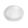 PacknWood White Oval Sugarcane Plate - 12.2 x 9.4'' - 500 pcs
