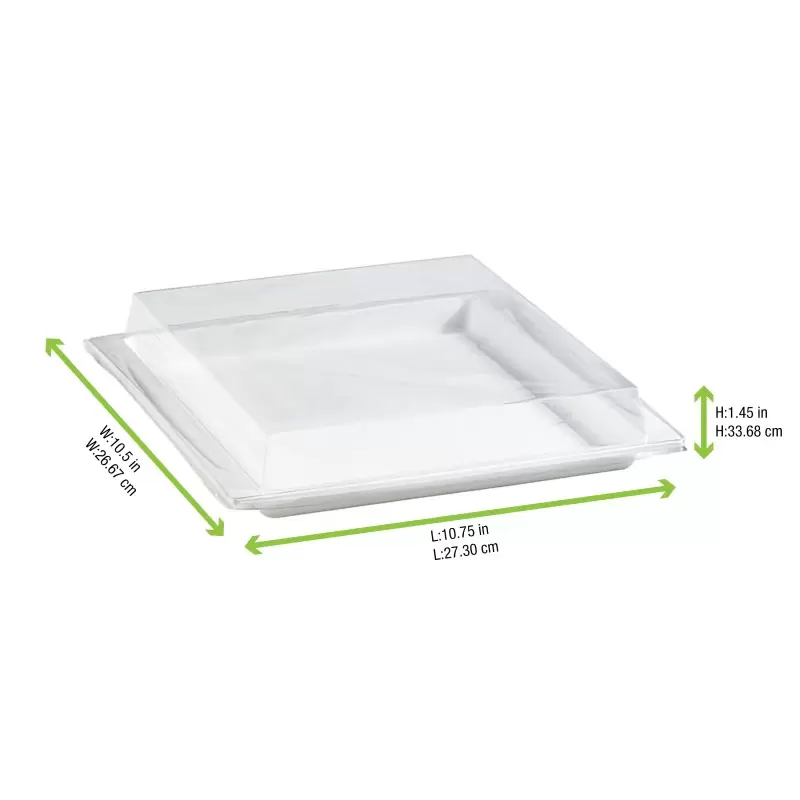 PacknWood Clear Pet Lid For 210Aputrp3 - 10.4 x 10.8 x 1.4'' - 200 pcs PacknWood Clear Pet Lid For 210Aputrp3 - 10.4 x 10.8 x 1.4'' - 200 pcs