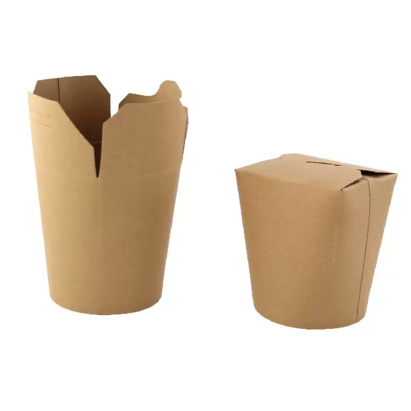 PacknWood Kraft Take Out Container - 26oz Diam.3.9'' H:3.6'' - 500 pcs PacknWood Kraft Take Out Container - 26oz Diam.3.9'' H:3.6'' - 500 pcs