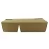 PacknWood 2-Compartment Kraft Cardboard Meal Box - 33oz 6.61 x 5.35 x 2.56'' - 200 pcs
