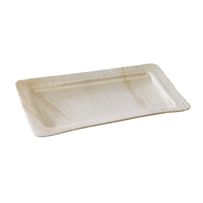 PacknWood Rectangular Palm Leaf Plate - 9.5 x 6.3'' - 100 pcs PacknWood Rectangular Palm Leaf Plate - 9.5 x 6.3'' - 100 pcs