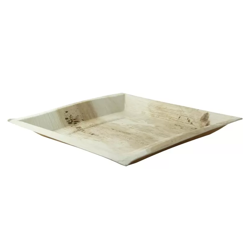 PacknWood Square Palm Leaf Dinner Plate - 10 x 10'' - 100 pcs PacknWood Square Palm Leaf Dinner Plate - 10 x 10'' - 100 pcs