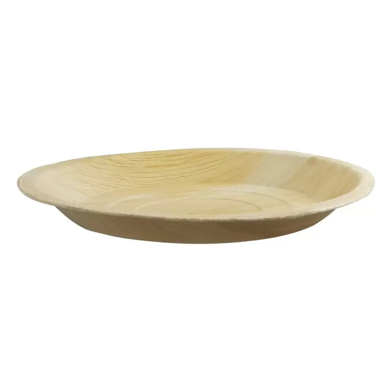 PacknWood Round Palm Leaf Dinner Plate - Diam.10'' H:1'' - 100 pcs PacknWood Round Palm Leaf Dinner Plate - Diam.10'' H:1'' - 100 pcs