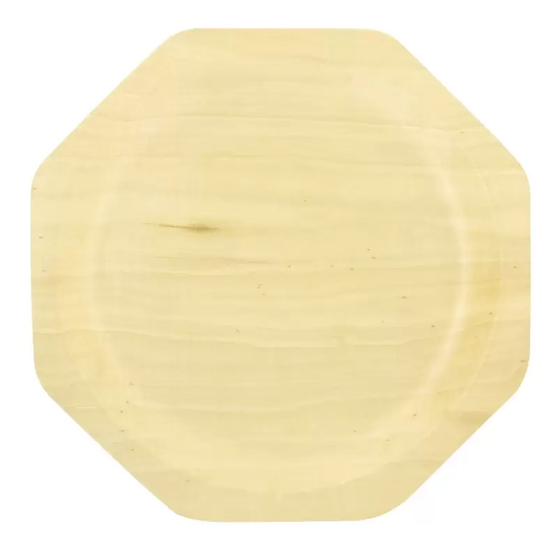 PacknWood Octagonal Wooden Plate - 10'' - 200 pcs PacknWood Octagonal Wooden Plate - 10'' - 200 pcs