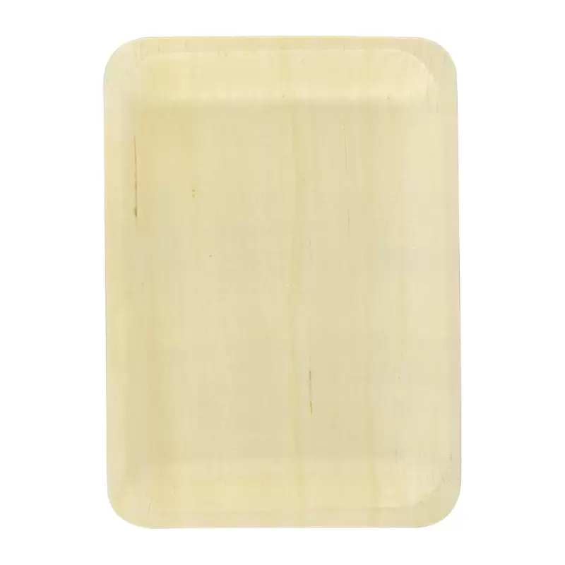 PacknWood Rectangular Wooden Tray - 10.4 x 8.4 x 0.8'' - 200 pcs PacknWood Rectangular Wooden Tray - 10.4 x 8.4 x 0.8'' - 200 pcs