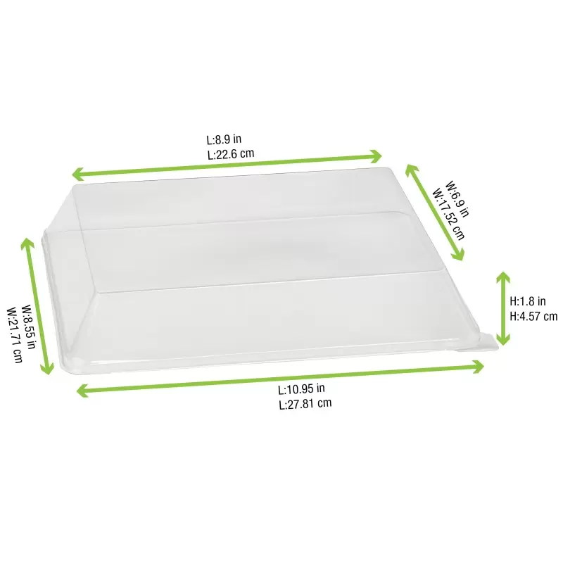PacknWood Clear Pet Lid For 210Bba2621 - 10.6 x 7.87 x 0.39'' - 200 pcs PacknWood Clear Pet Lid For 210Bba2621 - 10.6 x 7.87 x 0.39'' - 200 pcs