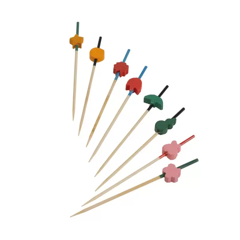 PacknWood Bamboo Art Skewers (Assorted Colors & Designs) - 3.5'' - 2000 pcs PacknWood Bamboo Art Skewers (Assorted Colors & Designs) - 3.5'' - 2000 pcs