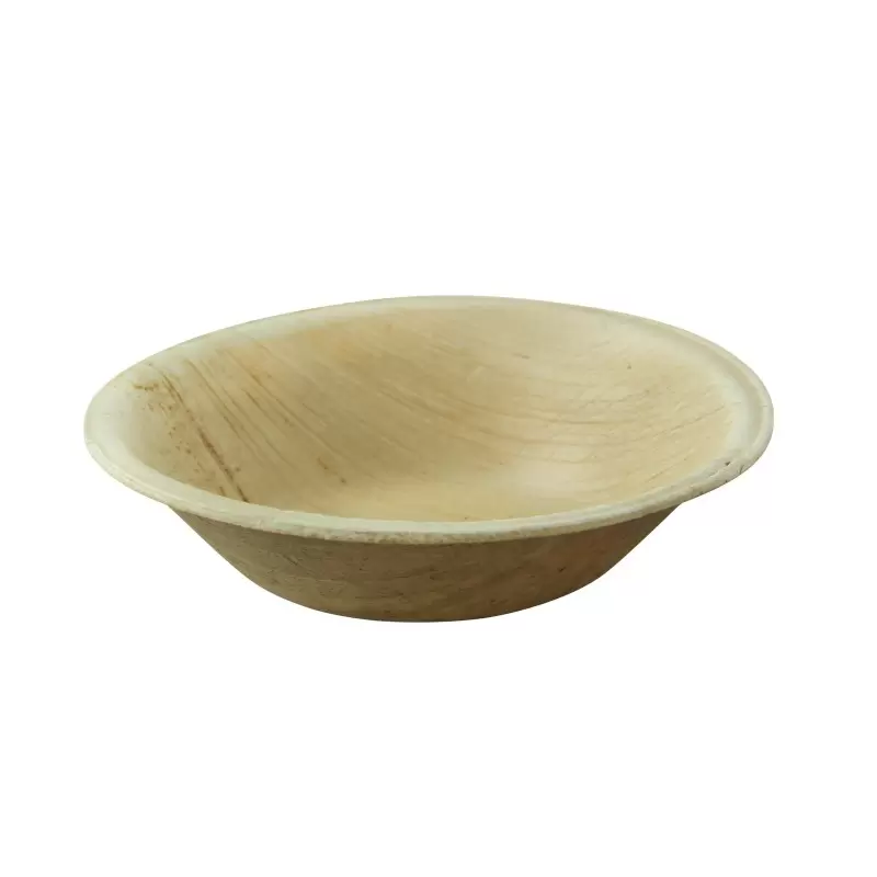 PacknWood Palm Leaf Mini Bowl/Plate - 6oz Diam.4.7'' H:1'' - 100 pcs PacknWood Palm Leaf Mini Bowl/Plate - 6oz Diam.4.7'' H:1'' - 100 pcs