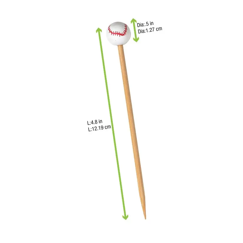 PacknWood Bamboo Baseball Skewers - 4.7'' - 1000 pcs PacknWood Bamboo Baseball Skewers - 4.7'' - 1000 pcs