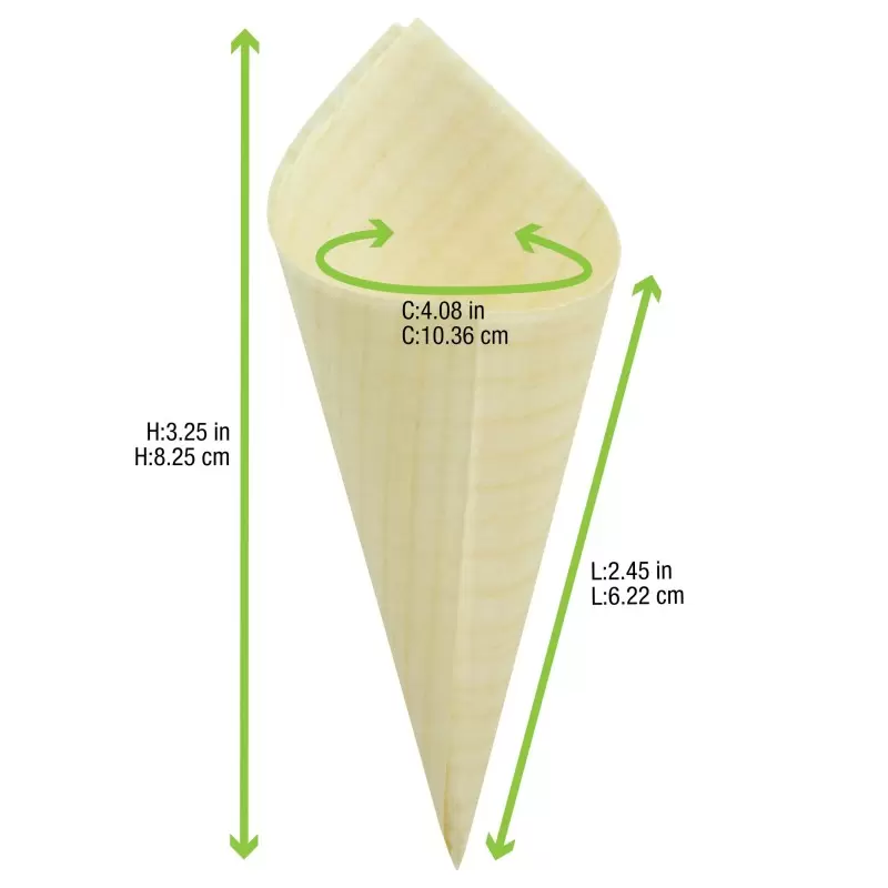 PacknWood Mini Wooden Cone - L:3.25'' - 1000 pcs PacknWood Mini Wooden Cone - L:3.25'' - 1000 pcs