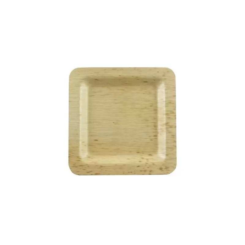 PacknWood Square Bamboo Leaf Double Layer Plate - 5.9 x 5.9'' - 100 pcs PacknWood Square Bamboo Leaf Double Layer Plate - 5.9 x 5.9'' - 100 pcs