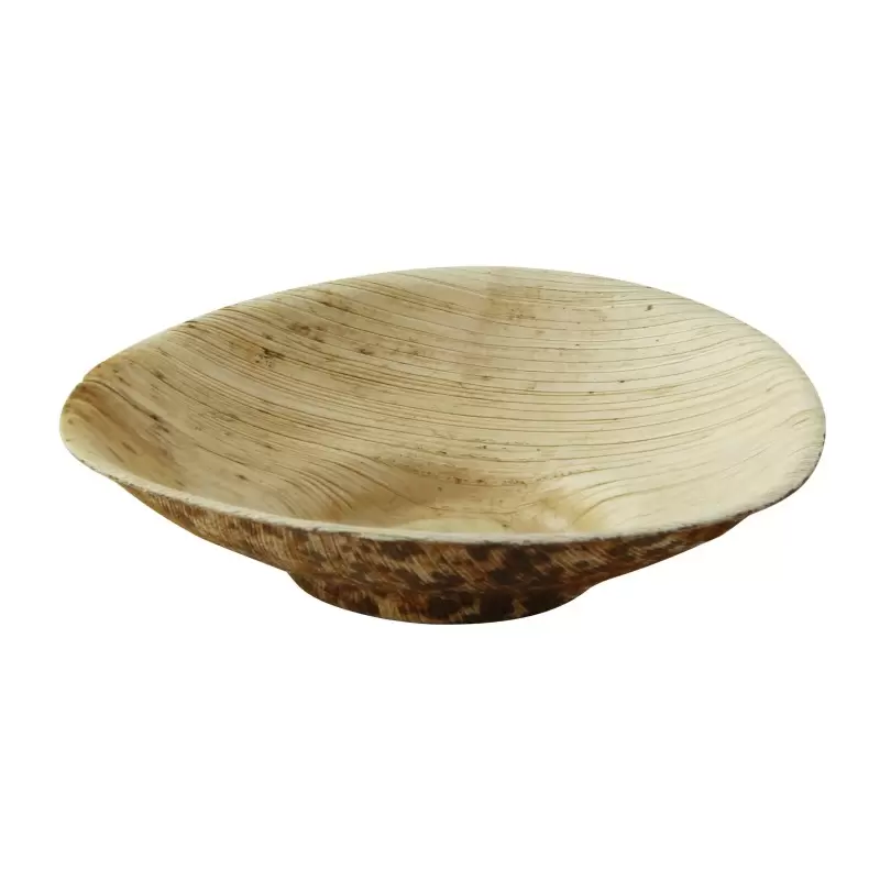 PacknWood Mini Bamboo Leaf Round Dish - 2oz Diam.3.1'' - 1000 pcs PacknWood Mini Bamboo Leaf Round Dish - 2oz Diam.3.1'' - 1000 pcs