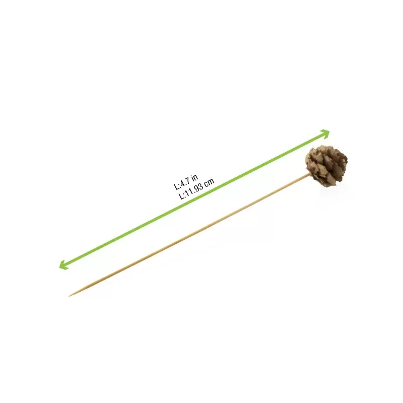 PacknWood Pine Cone Skewer - 4'' - 1000 pcs PacknWood Pine Cone Skewer - 4'' - 1000 pcs