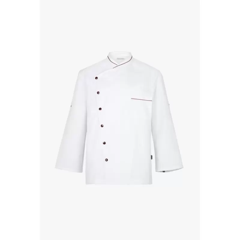 Bragard Chicago Long Sleeves Chef's Jacket With Contrast - White Bragard Chicago Long Sleeves Chef's Jacket With Contrast - White