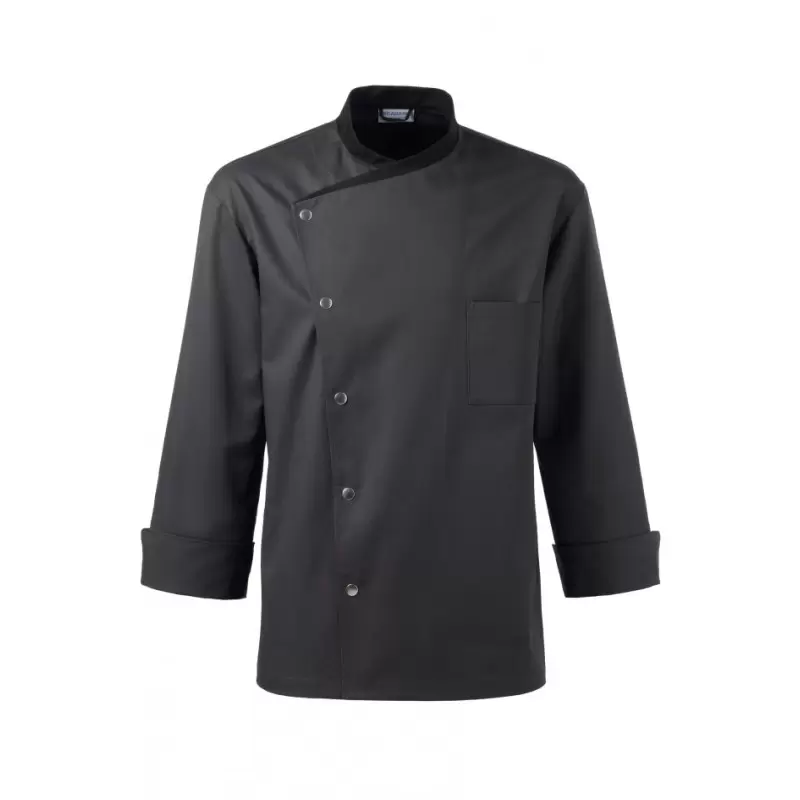 Bragard Julius Long Sleeves Chef's Jacket With Chest Pocket - Black Bragard Julius Long Sleeves Chef's Jacket With Chest Pocket - Black