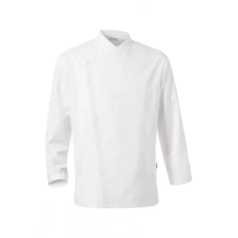 Bragard Menuire Long Sleeves Chef's Jacket With Chest Pk - White Bragard Menuire Long Sleeves Chef's Jacket With Chest Pk - White