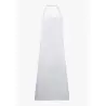 Bragard Travel Bib Apron With Waist Ties - White One Size