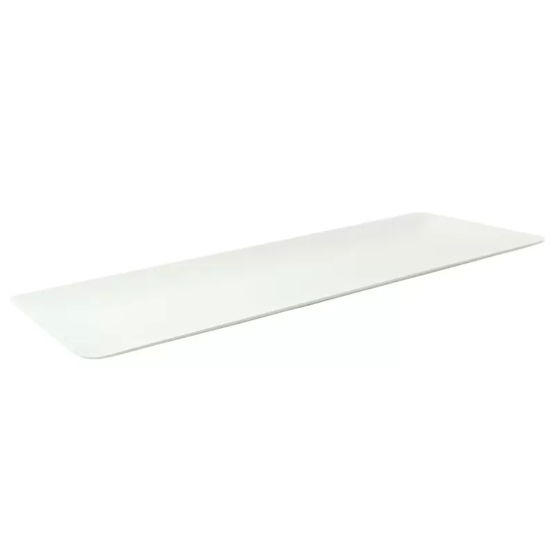 PacknWood Bio N Chic Rectangular White Sugarcane Tray - 15.7 x 6'' - 100 pcs PacknWood Bio N Chic Rectangular White Sugarcane Tray - 15.7 x 6'' - 100 pcs