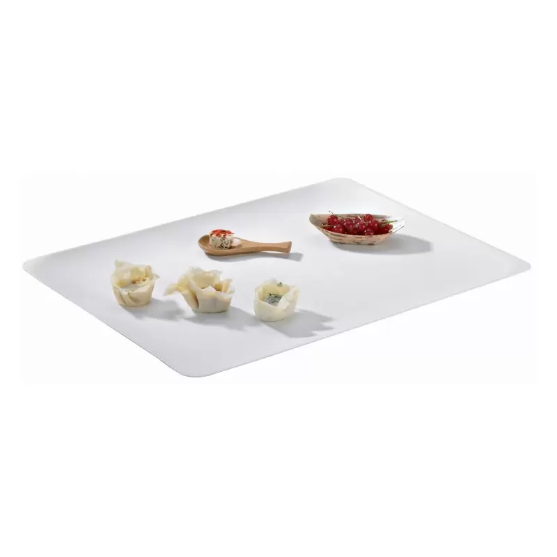 PacknWood Bio N Chic White Sugarcane Serving Platter - 15.3 x 11.4'' - 200 pcs PacknWood Bio N Chic White Sugarcane Serving Platter - 15.3 x 11.4'' - 200 pcs