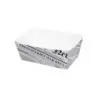 PacknWood Sturdy Newspaper Printed Basket - 8.5oz 3.5 x 2.2 x 1.6'' - 1000 pcs