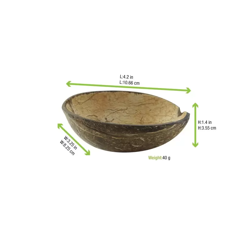 PacknWood Round Coconut Bowl Without Polished - 3.4-5oz - 100 pcs PacknWood Round Coconut Bowl Without Polished - 3.4-5oz - 100 pcs