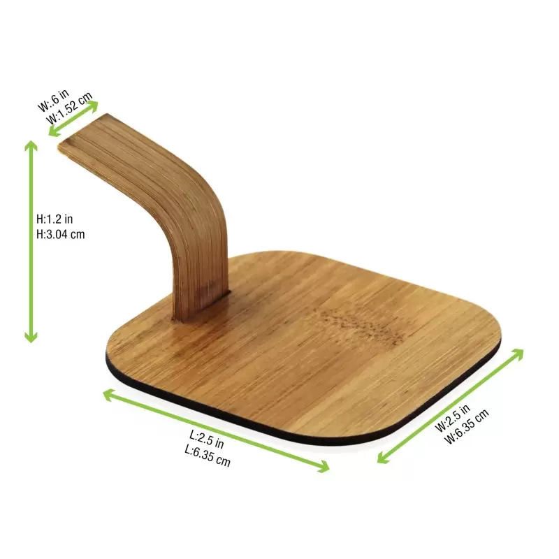 PacknWood Bamboo Mini Dish With Handle - 2.5 x 2.5'' - 144 pcs PacknWood Bamboo Mini Dish With Handle - 2.5 x 2.5'' - 144 pcs