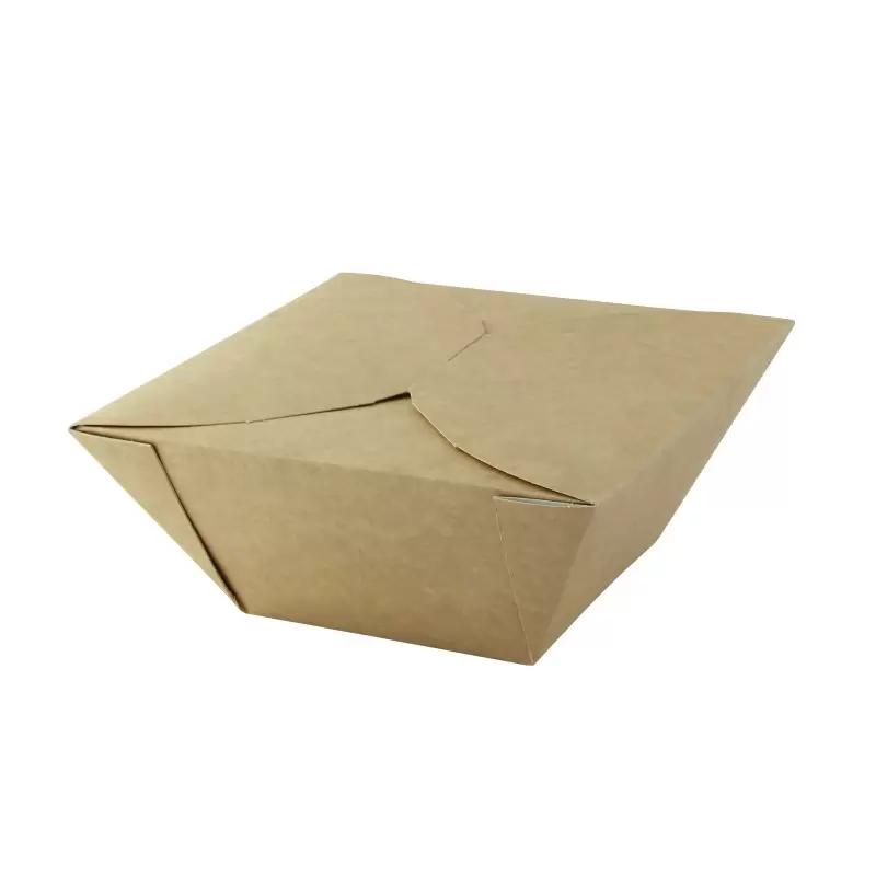 PacknWood Kraft Meal Box - 34oz 6.7 x 6.7 x 3.15'' - 200 pcs PacknWood Kraft Meal Box - 34oz 6.7 x 6.7 x 3.15'' - 200 pcs