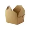 PacknWood Kraft Meal Box - 50oz Base:7.75 x 5.5 x 2'' Top - 200 pcs