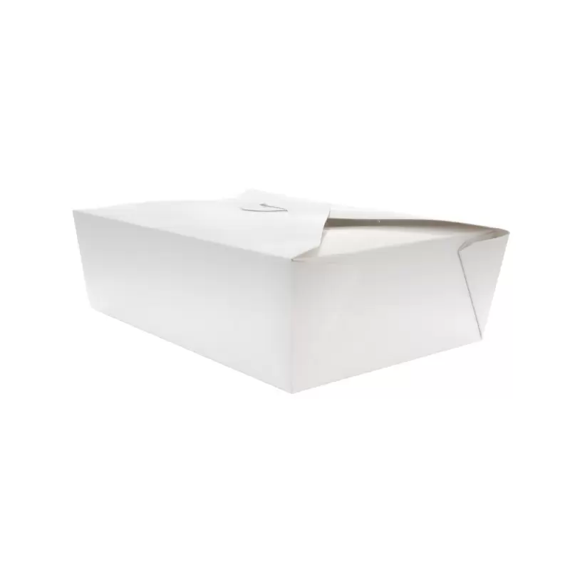 PacknWood White Meal Box - 70oz Base:7.7 x 5.5 x 2.5'' To - 200 pcs PacknWood White Meal Box - 70oz Base:7.7 x 5.5 x 2.5'' To - 200 pcs