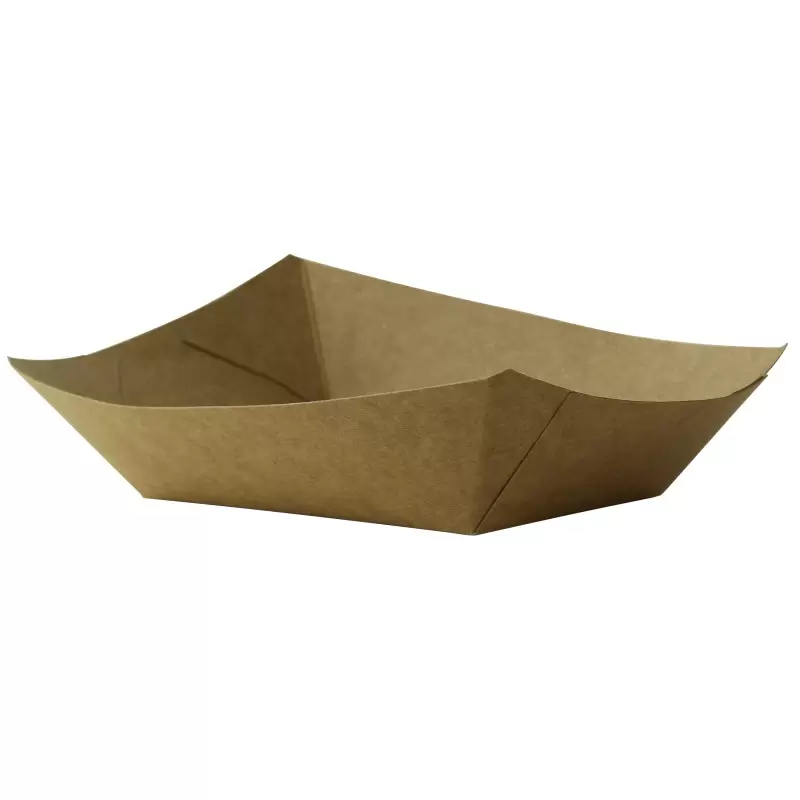 PacknWood Multi Use Kraft Paper Boat - 13oz 6.7 x 4.7 x 1.6'' - 1000 pcs PacknWood Multi Use Kraft Paper Boat - 13oz 6.7 x 4.7 x 1.6'' - 1000 pcs
