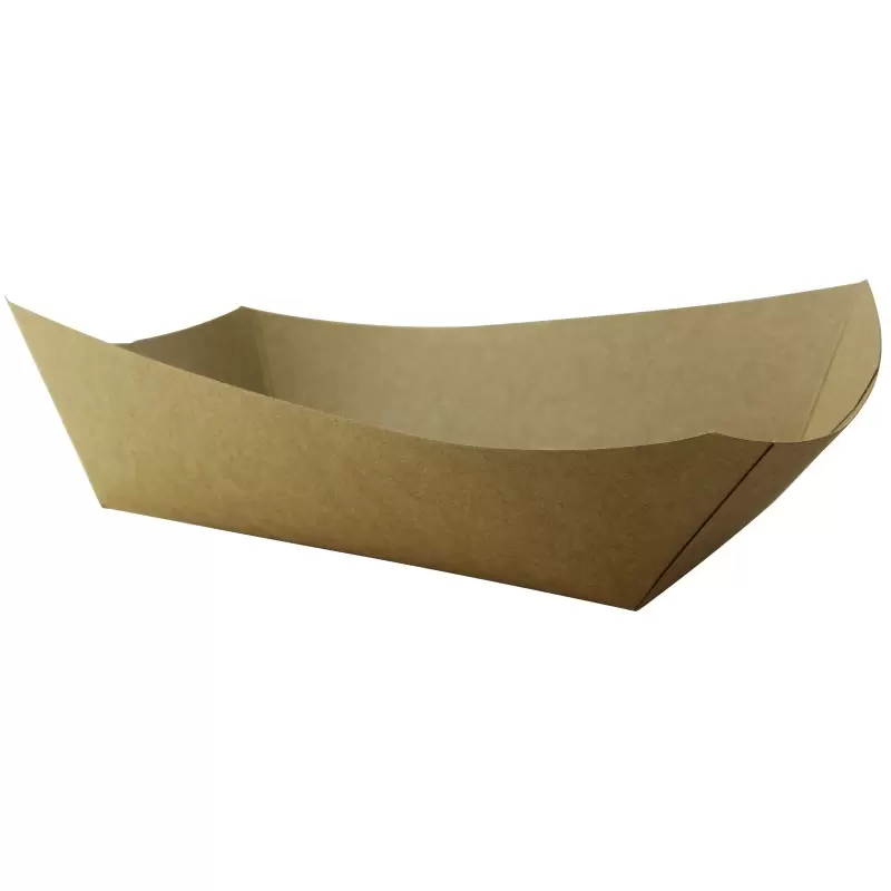 PacknWood Multi Use Large Kraft Paper Boat - 40oz 9.5 x 7 x 2.1'' - 500 pcs PacknWood Multi Use Large Kraft Paper Boat - 40oz 9.5 x 7 x 2.1'' - 500 pcs