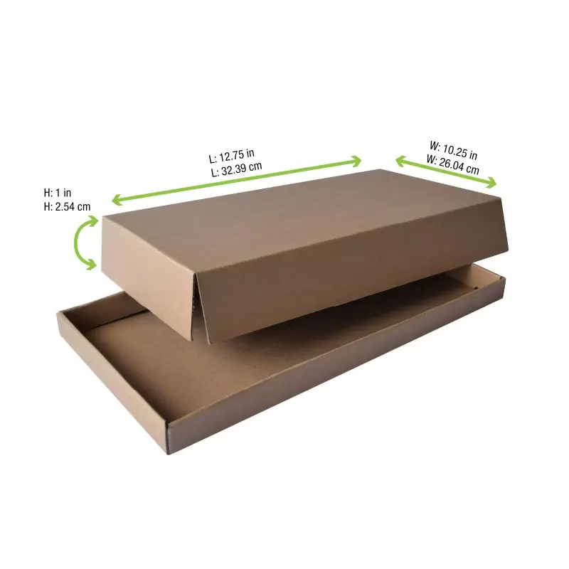 PacknWood Cardboard Kraft Lid - 10.2 x 12.4'' - 100 pcs PacknWood Cardboard Kraft Lid - 10.2 x 12.4'' - 100 pcs