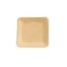 PacknWood Bamboo Veneer Square Plate - 3.5 x 3.5'' - 100 pcs