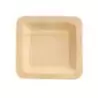 PacknWood Bamboo Veneer Square Plate - 7 x 7'' - 50 pcs